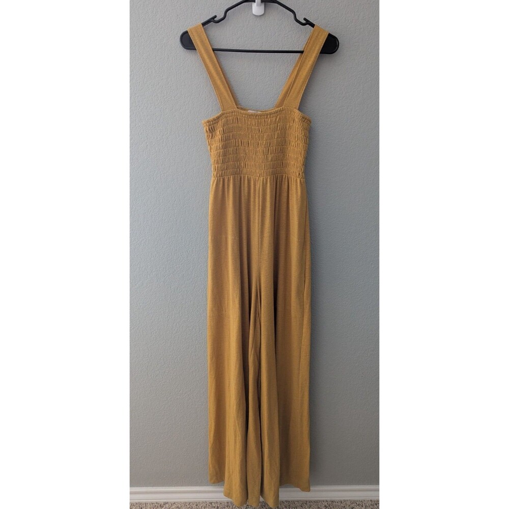 FP Beach Homecoming Jumper Women's Size XS Orange Yellow Free People Jumpsuit - Picture 2 of 8